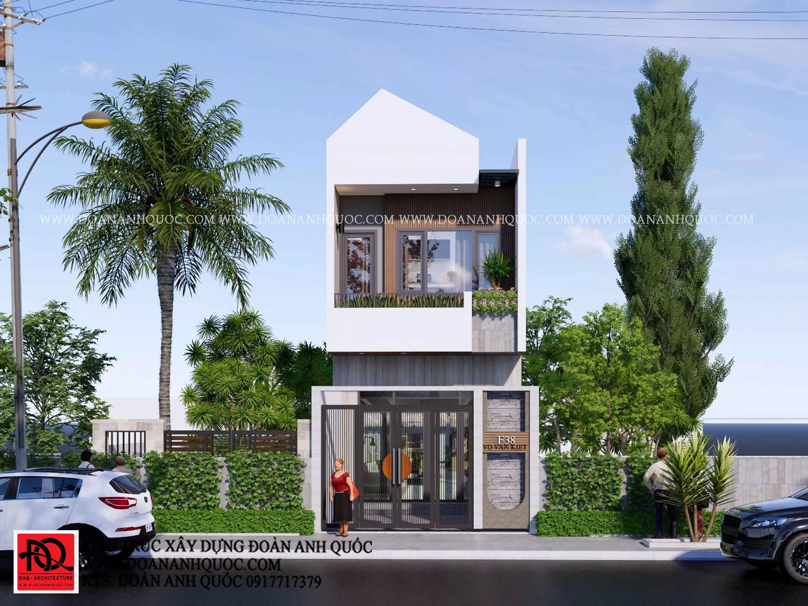 Thiết kế thi công trọn gói nhà phố hiện đại 5x15m tại Phan Thiết, Bình Thuận